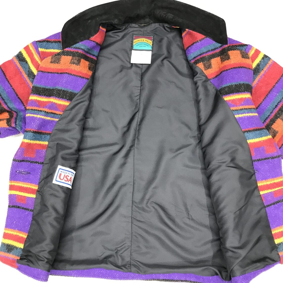 PIONEER WEAR 80〜90年代 USA製 ネイティブ柄 ブランケットジャケット 