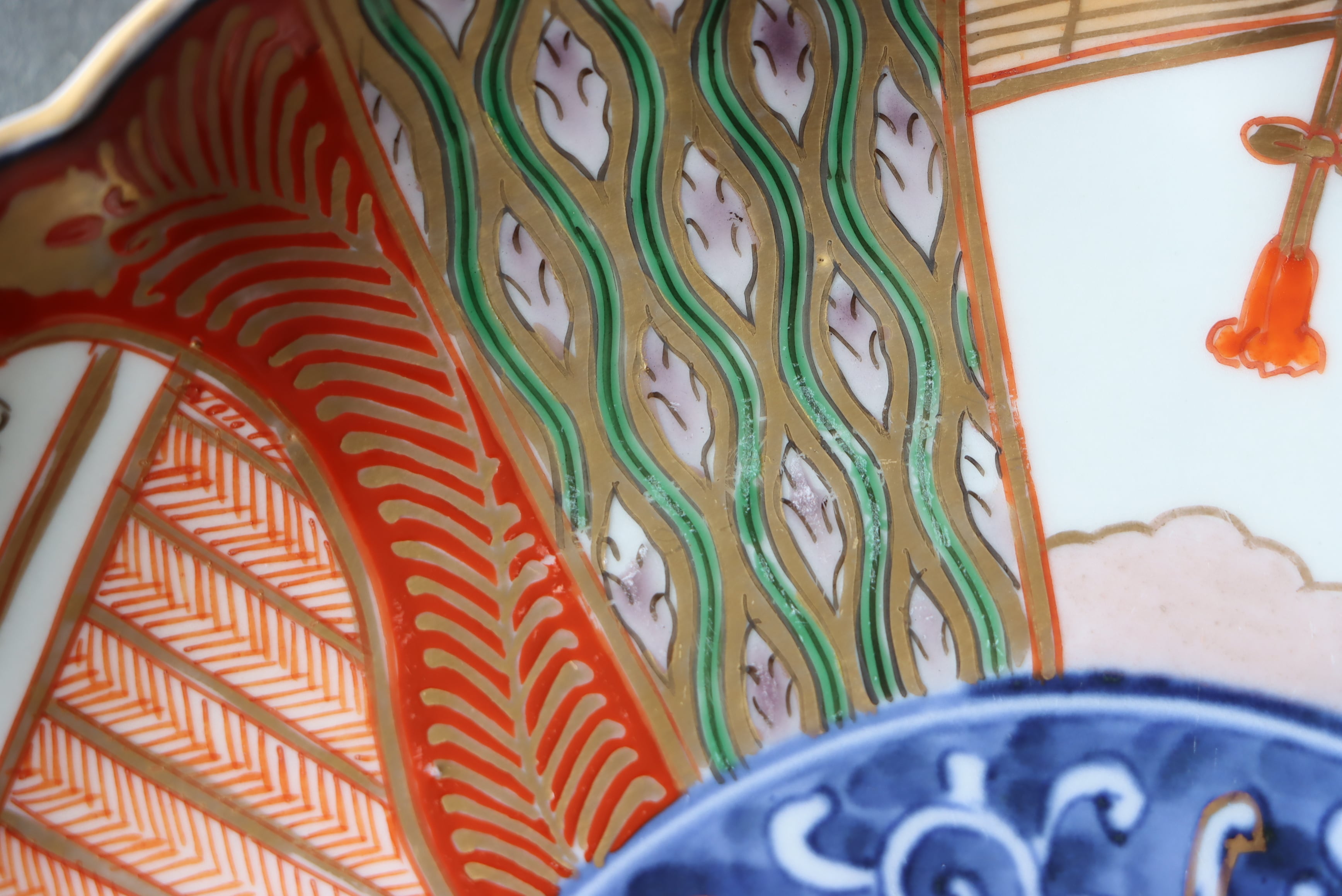 伊万里焼 色絵 花鳥文 中皿 七寸 通りもの/Imari medium size plate
