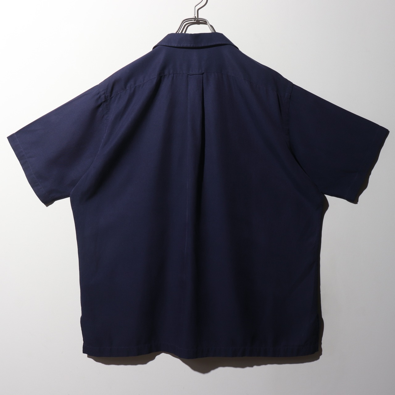 Deadstock XL 完全無地 シルクコットン ネイビー Caldwell ポロラルフローレン 半袖開襟シャツ Polo Ralph Lauren