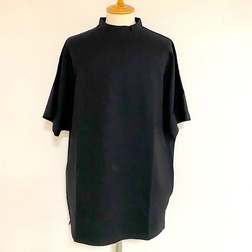 Dolman Sleeve Mock Neck T-shirts　Black