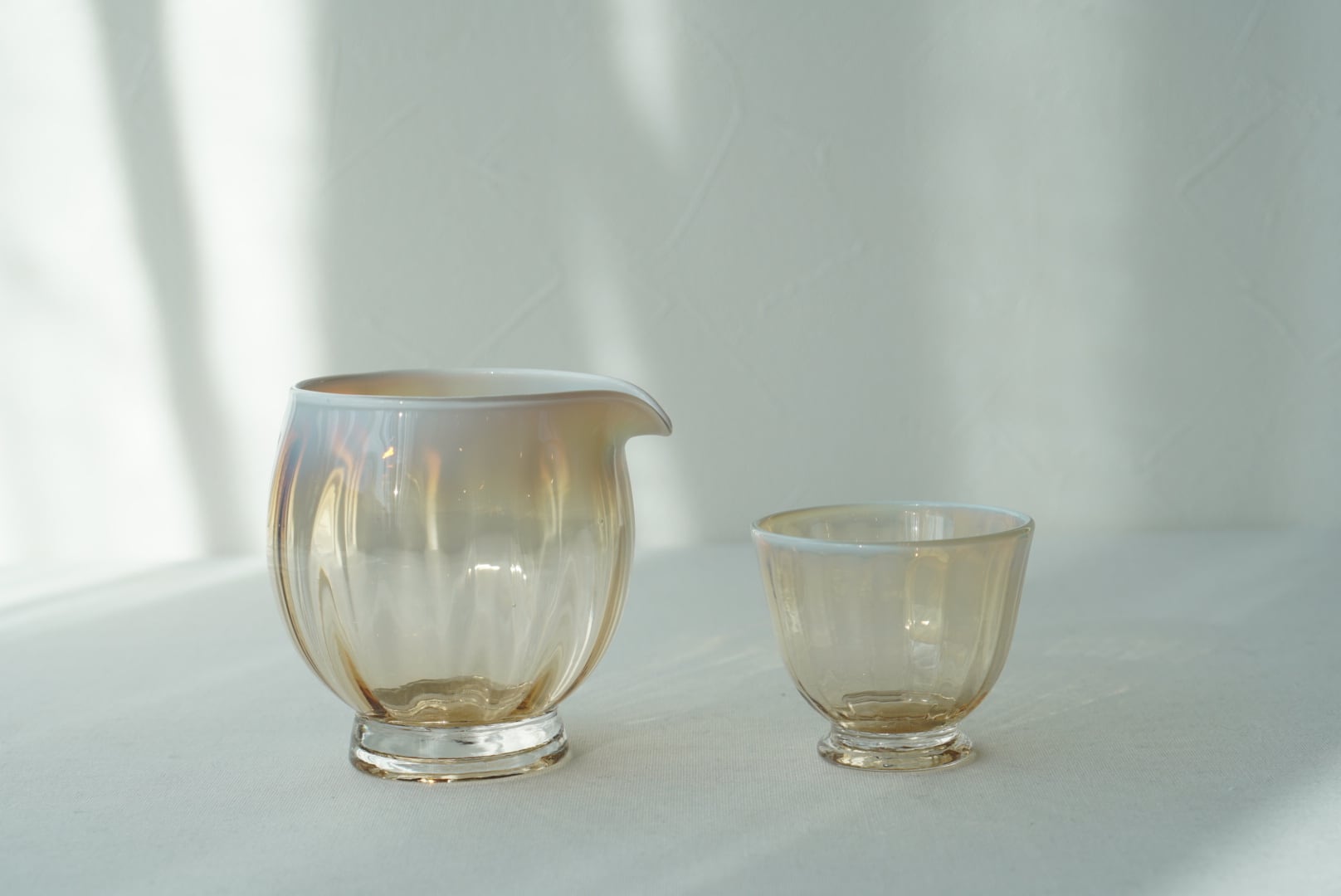 能登ガラス 片口+ぐい呑(湯呑み) 耐熱ガラス