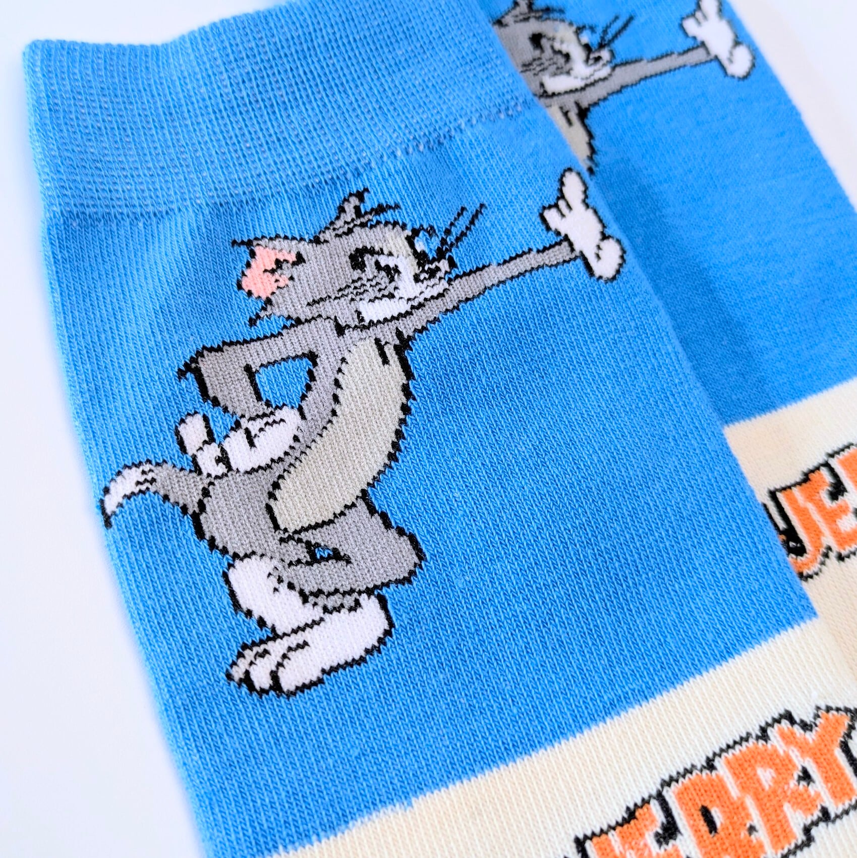 ♧【 crew socks / クルーソックス 】Tom and Jerry ( トムとジェリー ) / トムジェリ / 靴下 / フリーサイズ〚アメリカン雑貨 アメトイ〛