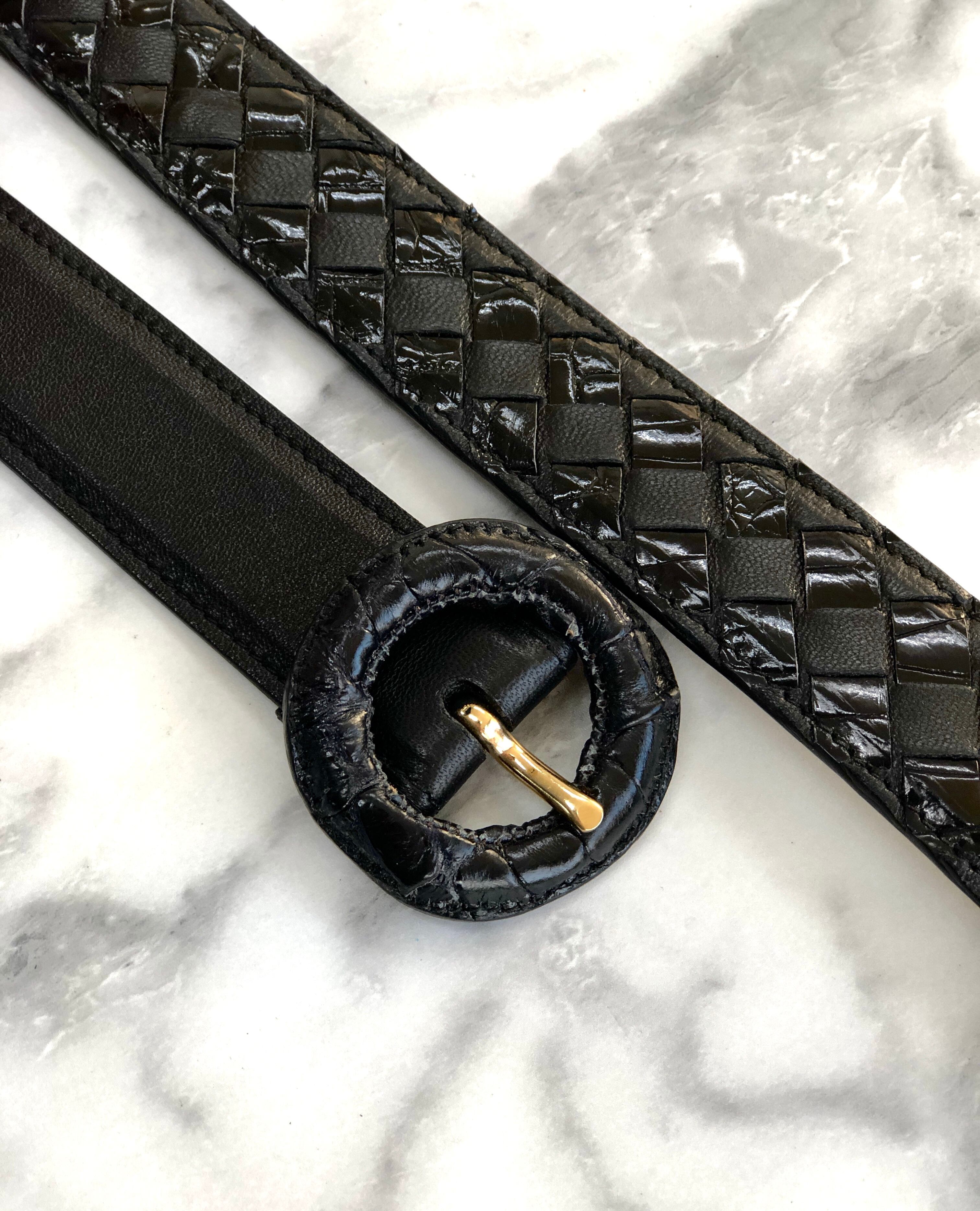 Bottega Veneta ボッテガヴェネタ イントレチャート レザー ベルト