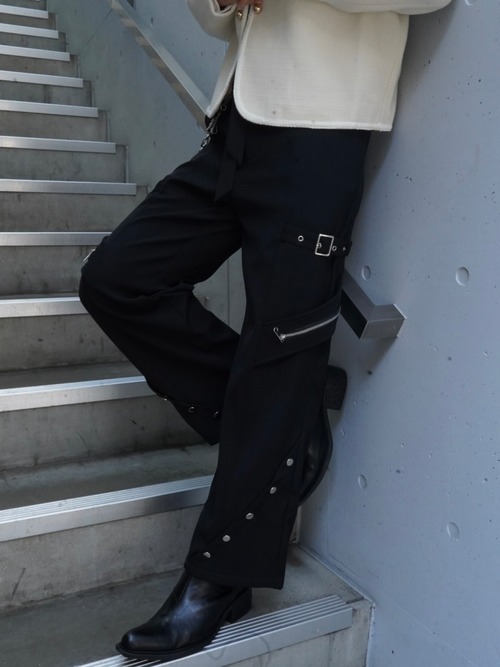 【ALUDE SELECT】strap cargo tech pants