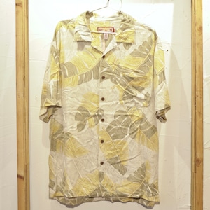 Leaf Pattern Rayon Aloha Shirt