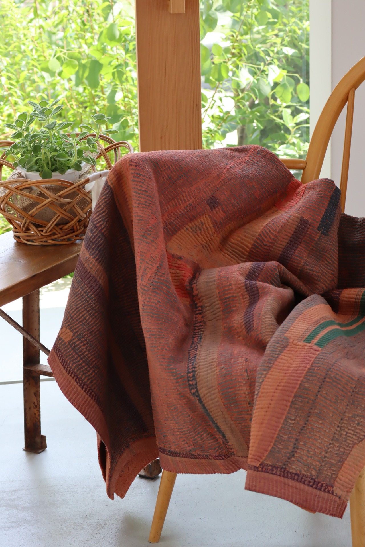 pink brown kantha ✧ ヴィンテージカンタキルト ラリーキルト | mikodeux