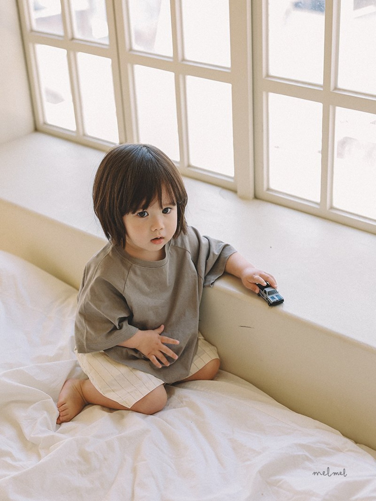 【取寄/韓国直送】melmel 26/SM ストライプハーフパンツ｜夏服｜韓国子供服