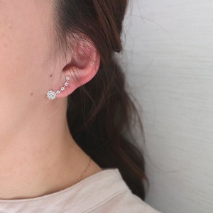 s925 ひまわりシルバーイヤーカフ