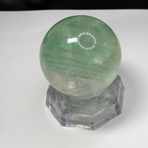 m03.メロンクリームソーダ色✩プチエンジェルフェザー♪ミントグリーンフローライトスフィア