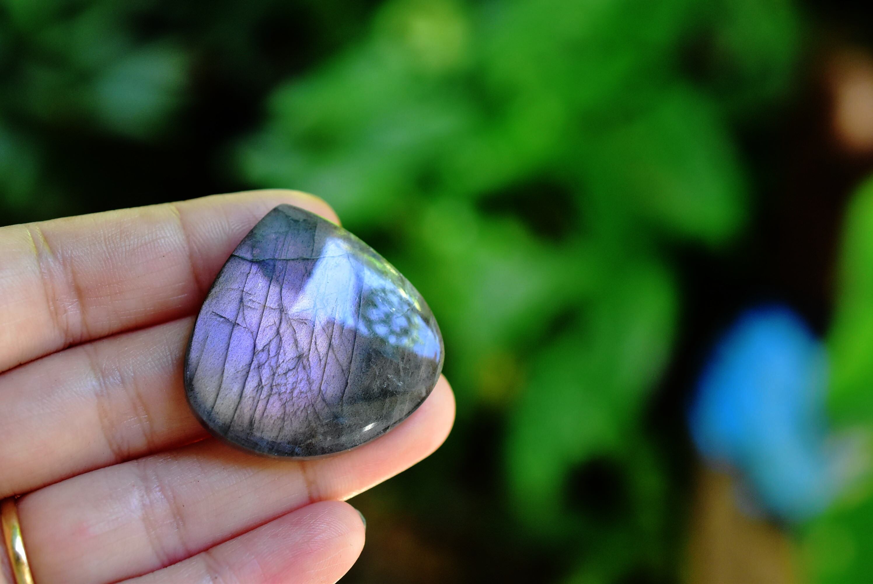 パープルラブラドライト ルースlabb016 | Funky garuda Stone