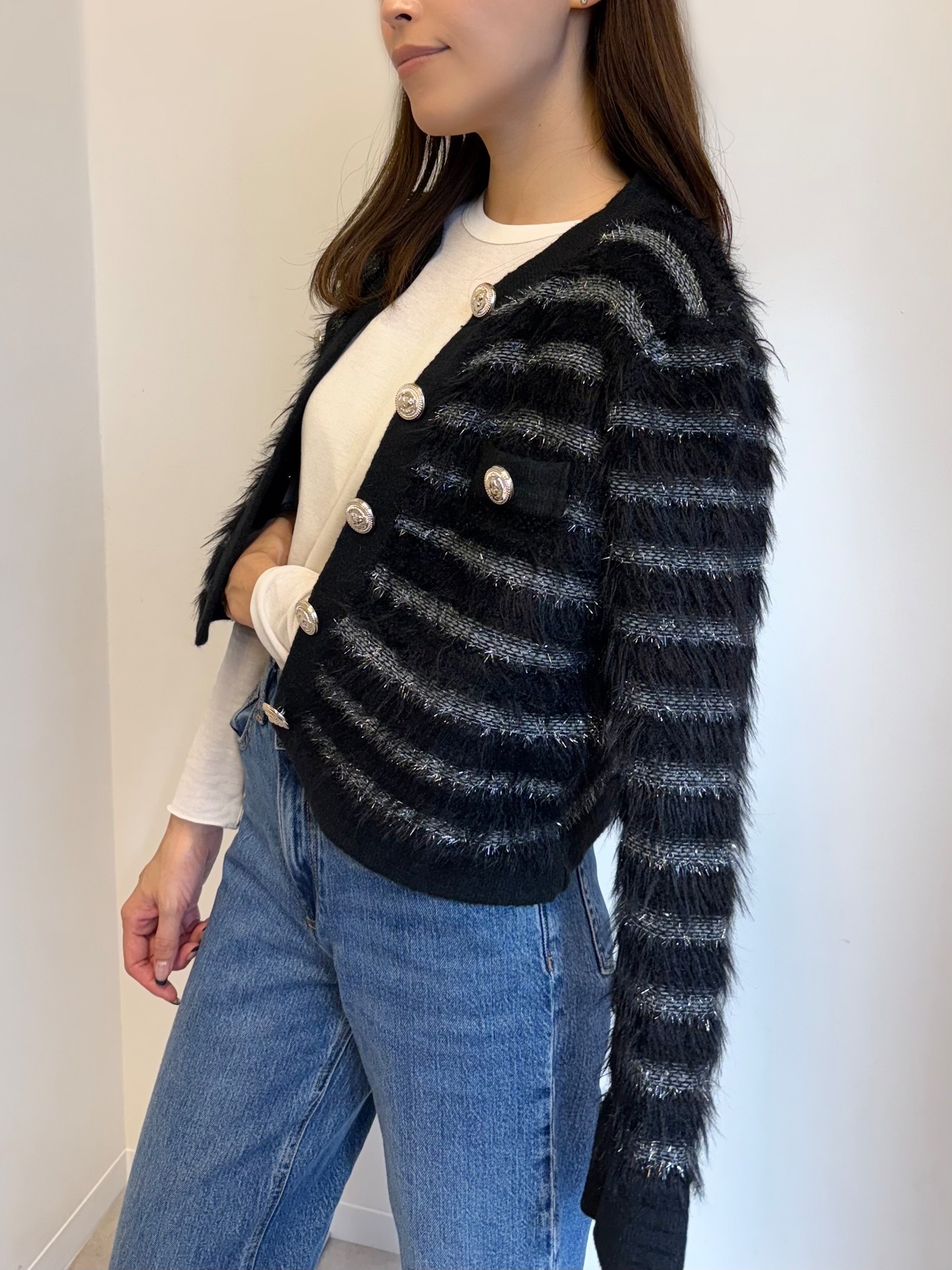 シャギーニットカーディガン［60005］