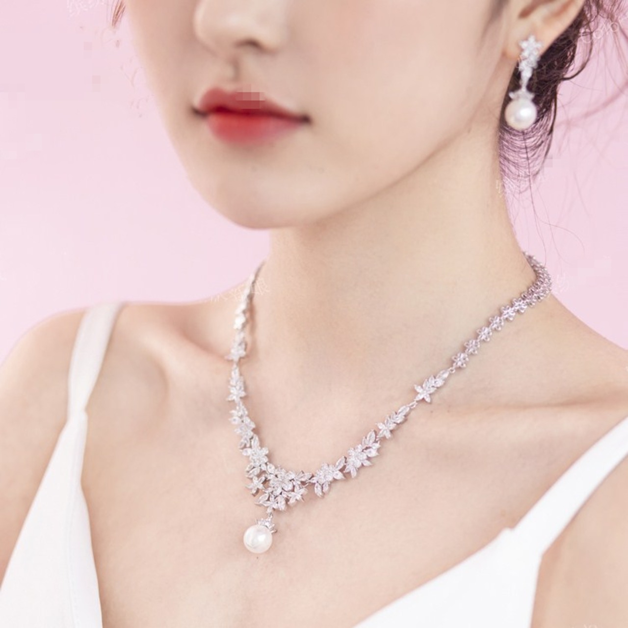 ウエディングドレス用 ブライダル アクセサリー ネックレスと  