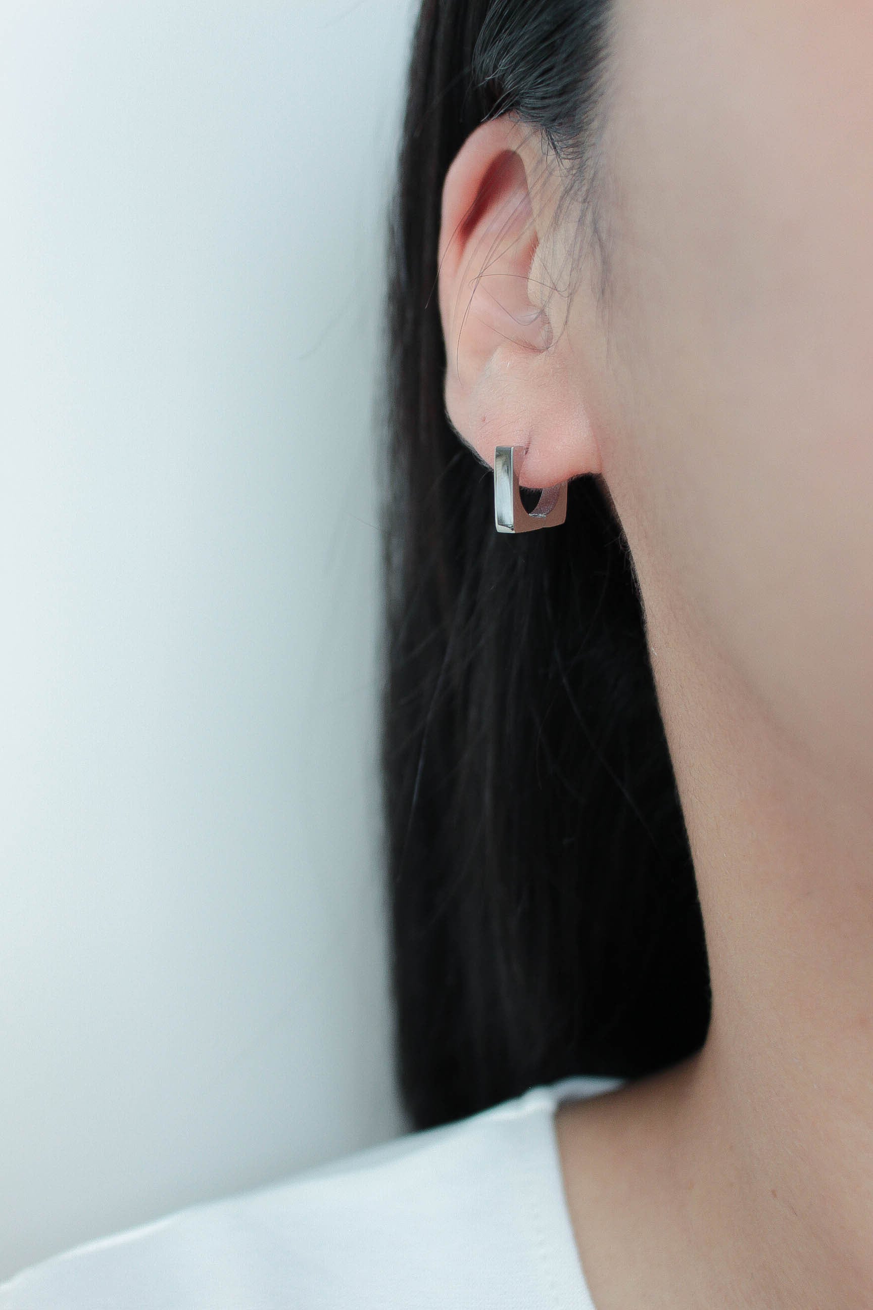 Round Square Hoop Pierce