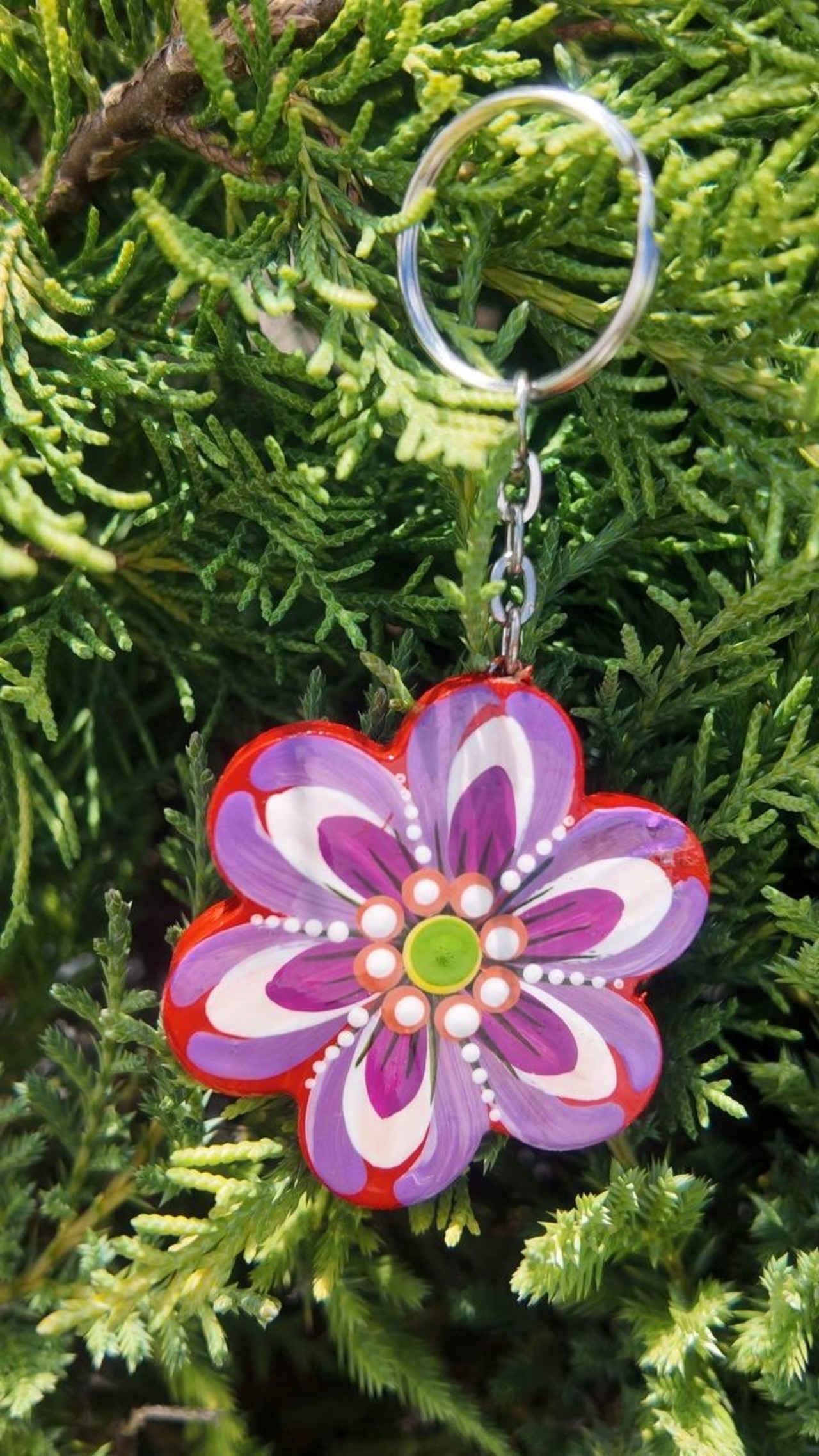 木製キーホルダー・花（製作者：巨匠ホメンコ作） - 4