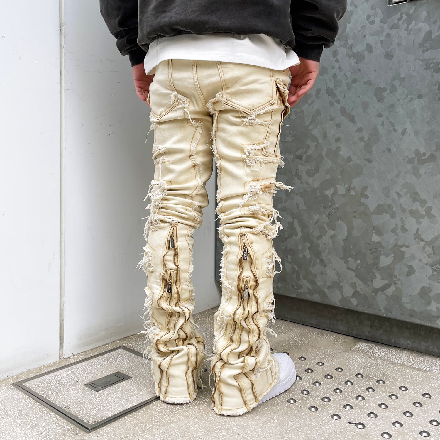 GUAPI / STACKED DENIM フレア デニム XtDrR-m56608412995 メンズ 