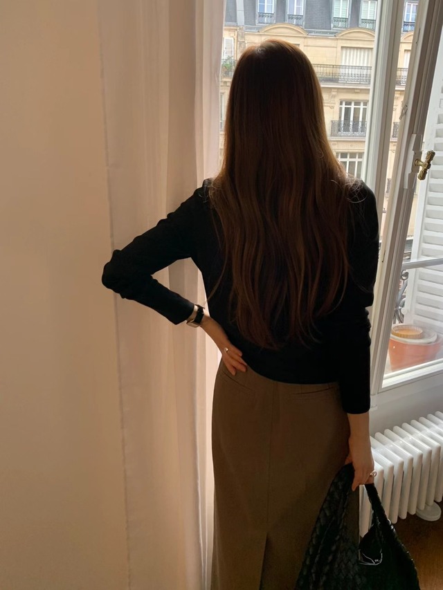 (即納) ounce / Clean long sleeve tee 3color