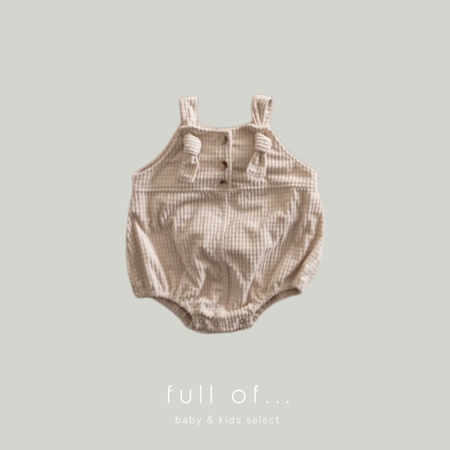 【cream 6mのみ 即納】anggo cheese overall romper 251027.3