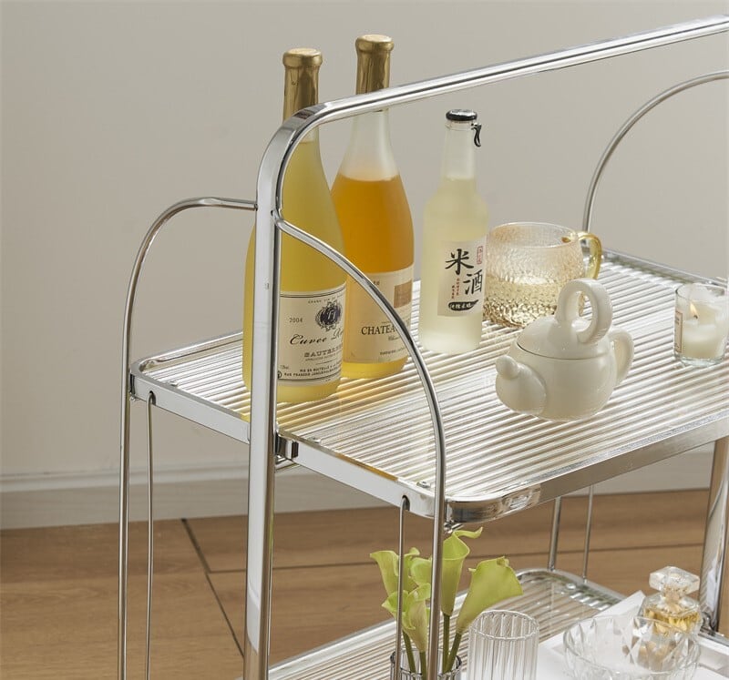 キッチンワゴン 2段 折りたたみ式 キャスター 付き ラック