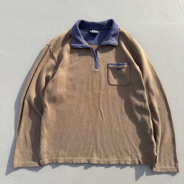 #7235 "Helly Hansen" logo embroidery halfzip cotton sweat