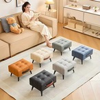 スツール 椅子 高さ26cm ロースツール 木製 フェイクレザー 合成皮革 レザーソフト オシャレ 踏み台