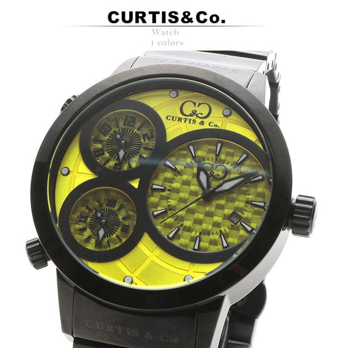 CURTIS＆Co. (カーティス) 型押しレザーベルト ビッグタイム47mm 