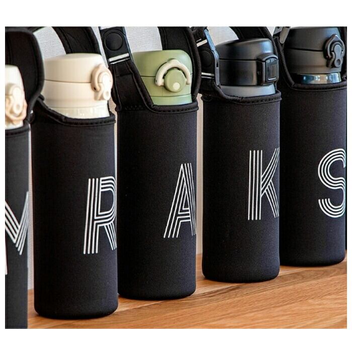 水筒カバー アルファベット 通販 水筒 カバー のみ 500ml ショルダー