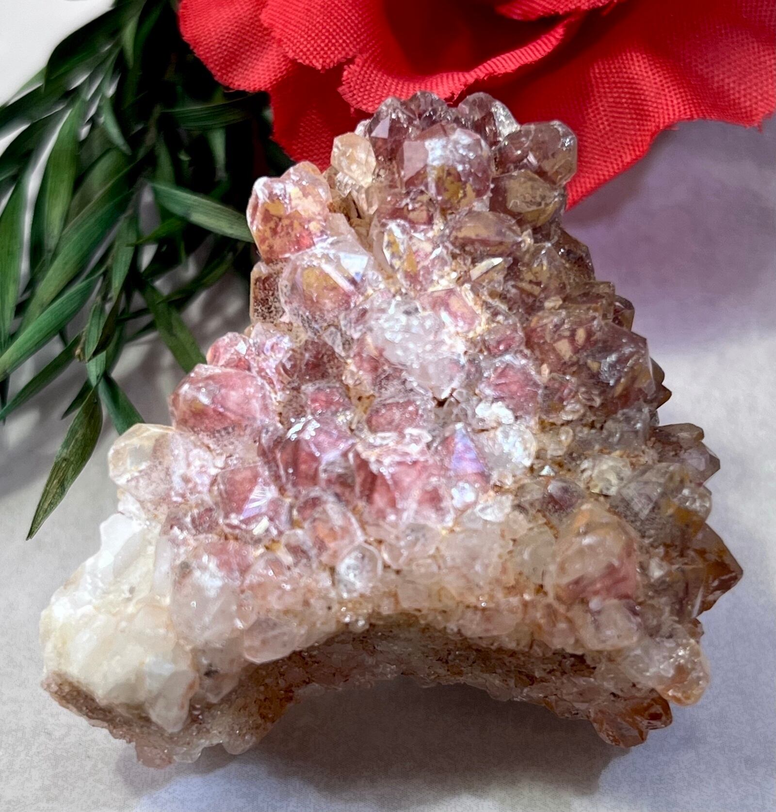 ファントム✿*:・ストロベリー クォーツファイヤークラスター原石