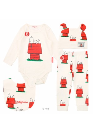 [BEBE DE PINO] All over Snoopy baby bodysuit set 正規品 韓国ブランド 韓国ファッション 韓国代行 韓国通販 ベベドピノ bebedepino 日本 店舗 韓国 子供服