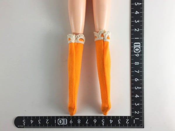 ドールアクセサリ 1/6 女性用 靴下 ストッキング オレンジ STK 08854 - 画像2