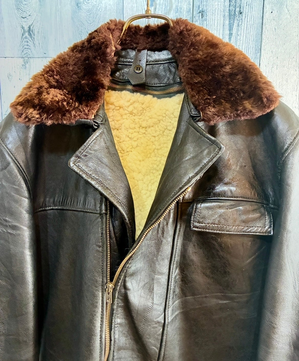 ユーロヴィンテージ レザージャケット エクレールジップ 50s60s フランス ユーロヴィンテージ レザージャケット エクレールジップ 50s60s