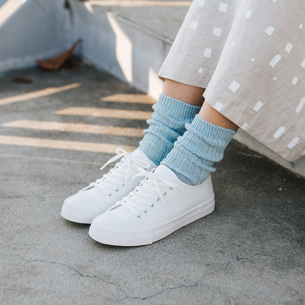 スニーカー 撥水加工あり ホワイトスニーカー(新生地） | hanamikoji