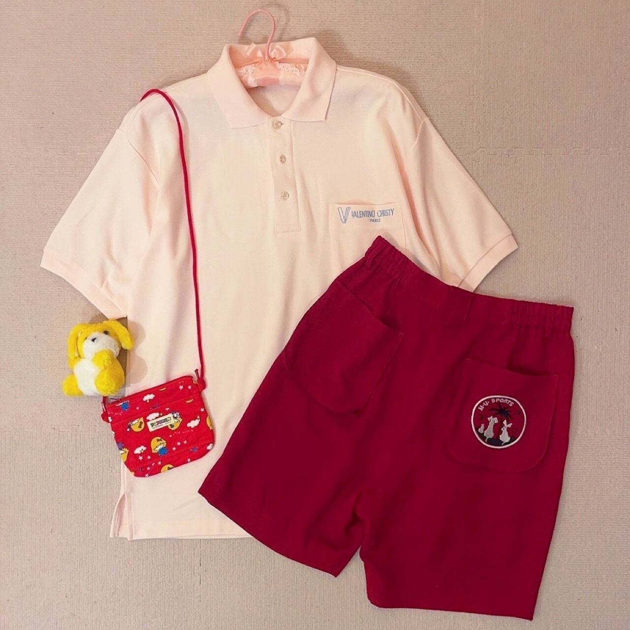 valentino / pale pink polo shirt