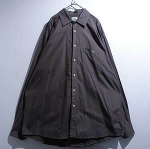 "LACOSTE" Brown Iridescent Gloss Shirt