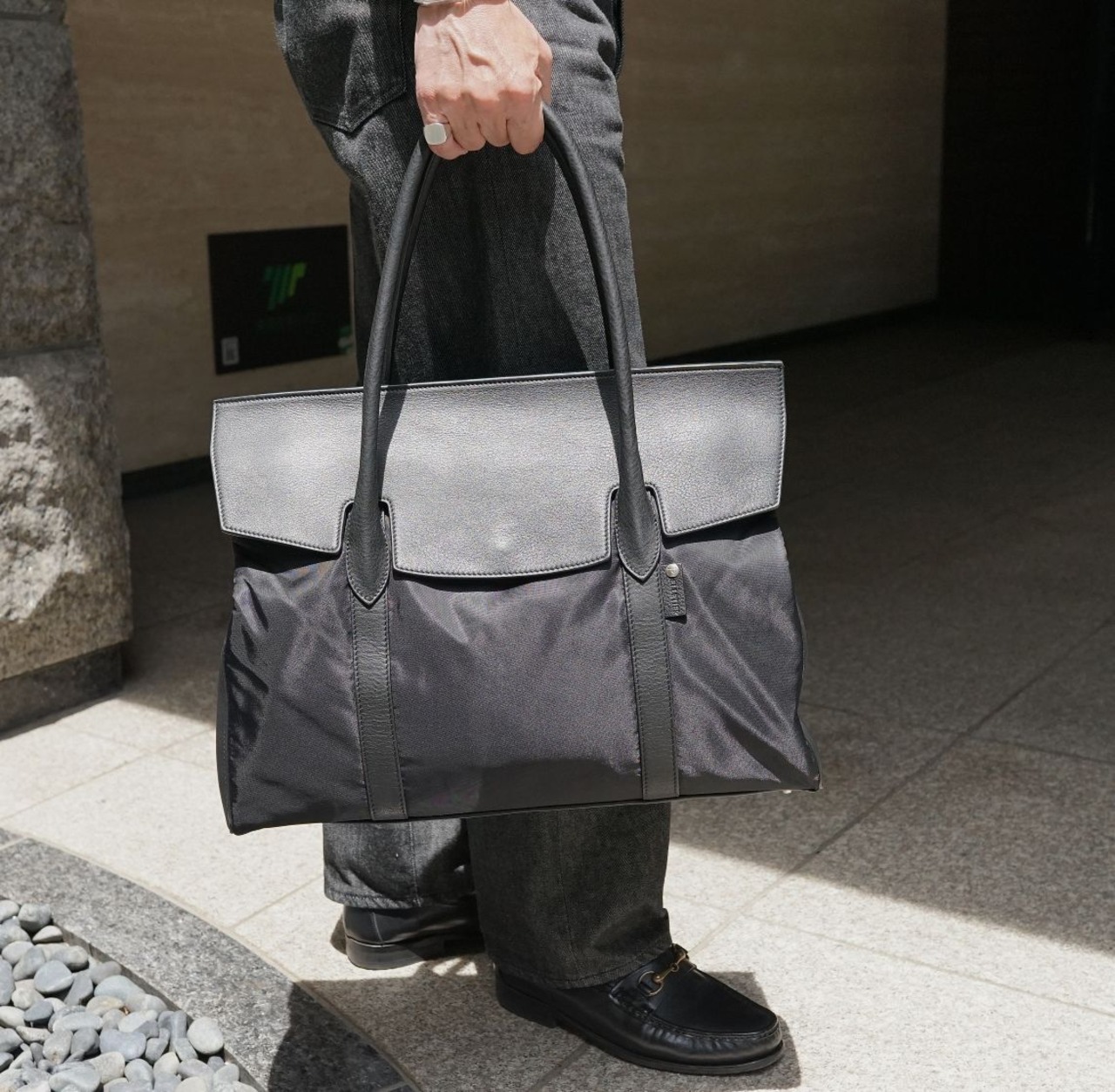 Sac caba a rabat forme(FLAP TOTE BAG) /【BLACK】 - 15