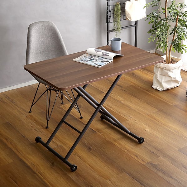 折りたたみ式 無段階ガス圧 昇降テーブル 昇降テーブル 幅100cm  