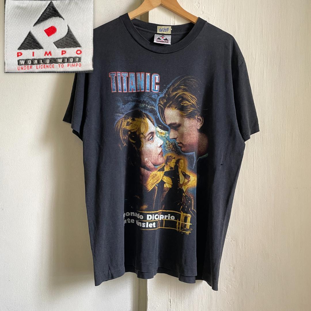 【GF207】 Tシャツ タイタニック ディカプリオ ムービーT 映画 90s | ビンテージ雑貨 家と外で powered by BASE