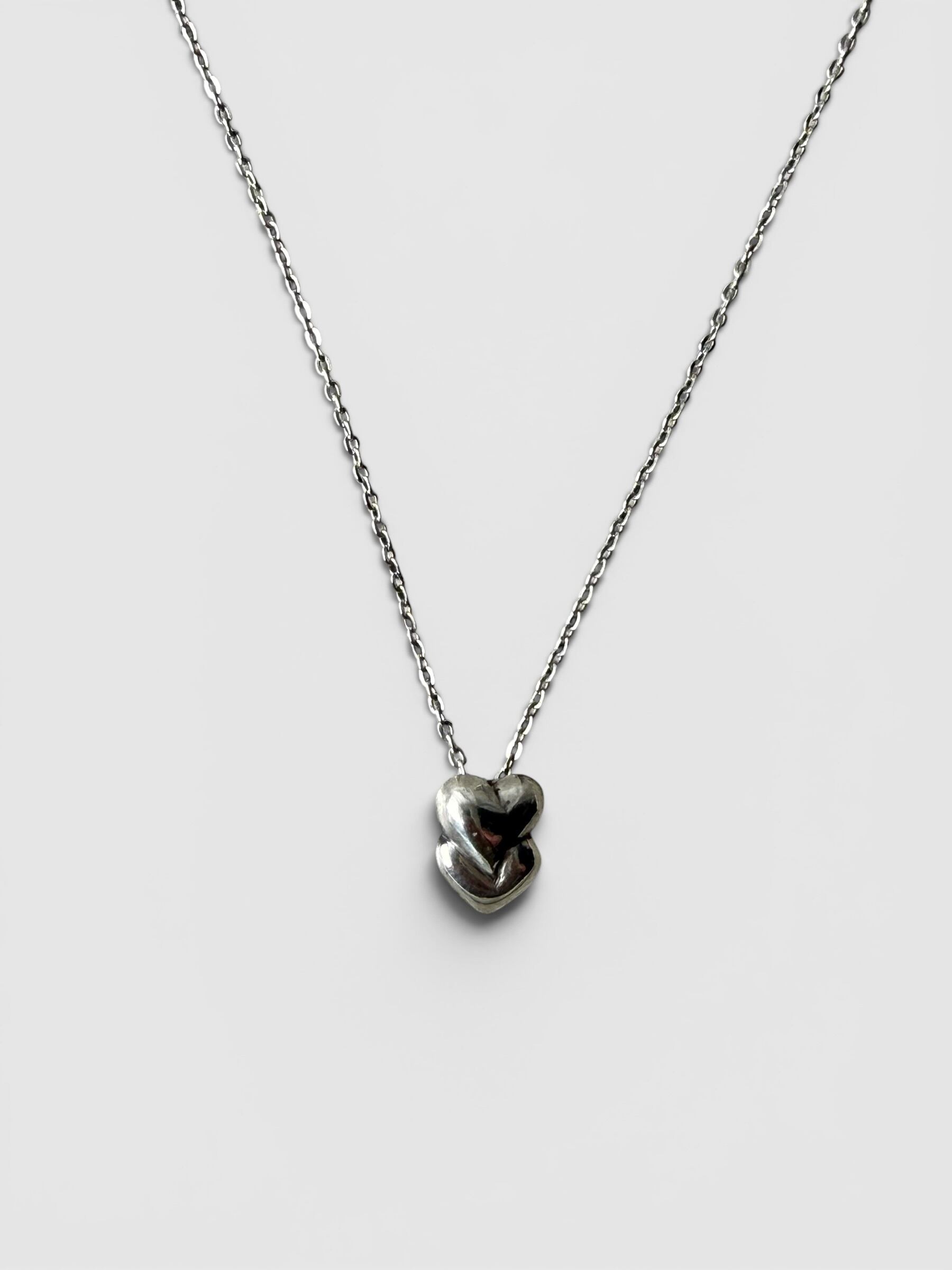 Sterling silver】 sv925 vintage double top design necklace