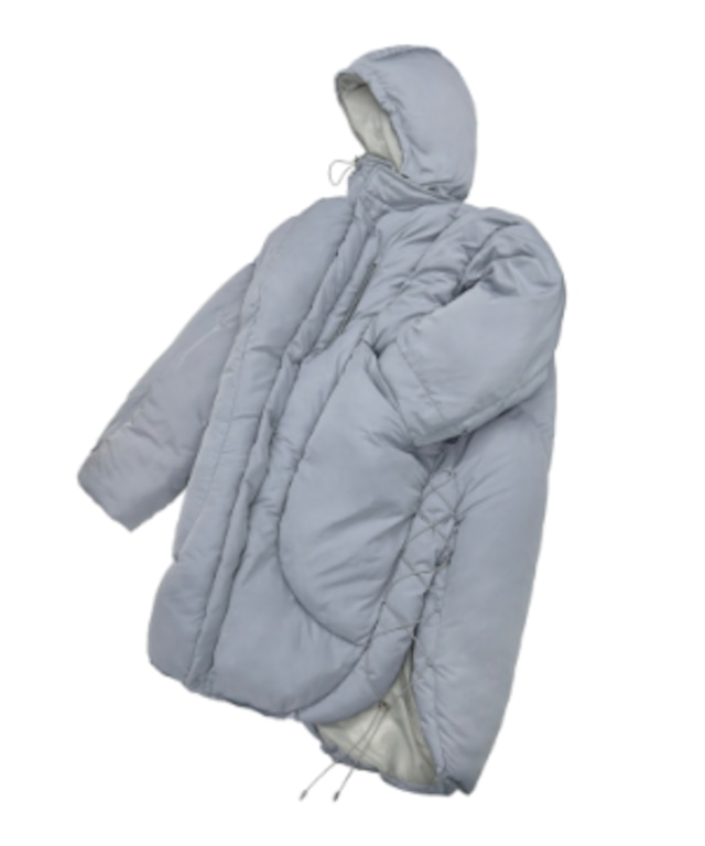 12/22予約発送 [OJOS] Adjustable Long Puffer Coat / Blue Grey 正規品 韓国ブランド 韓国通販 韓国代行 韓国ファッション オホス