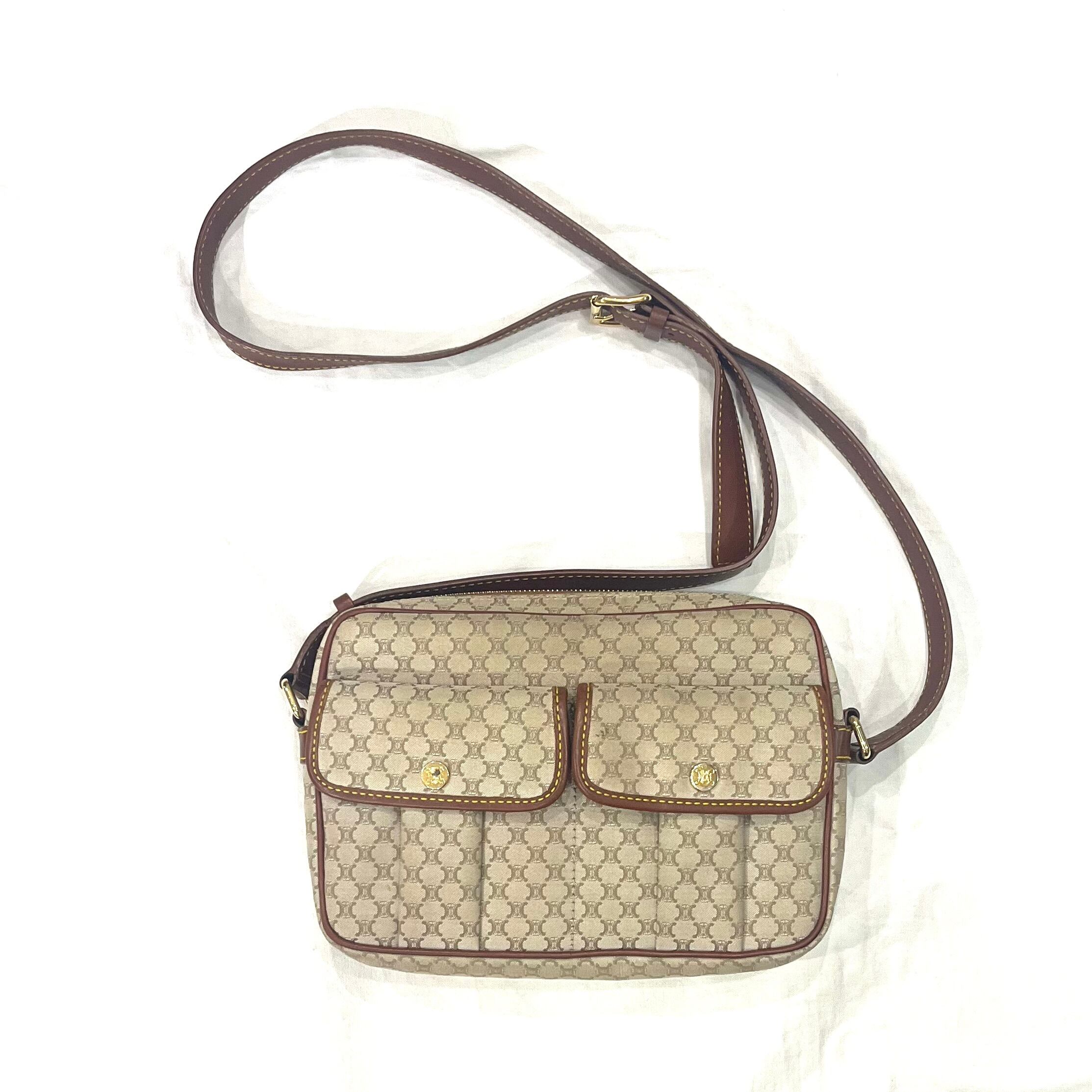 SALE【CELINE】2178 セリーヌ ダブルフラップマカダム柄 キャンバス