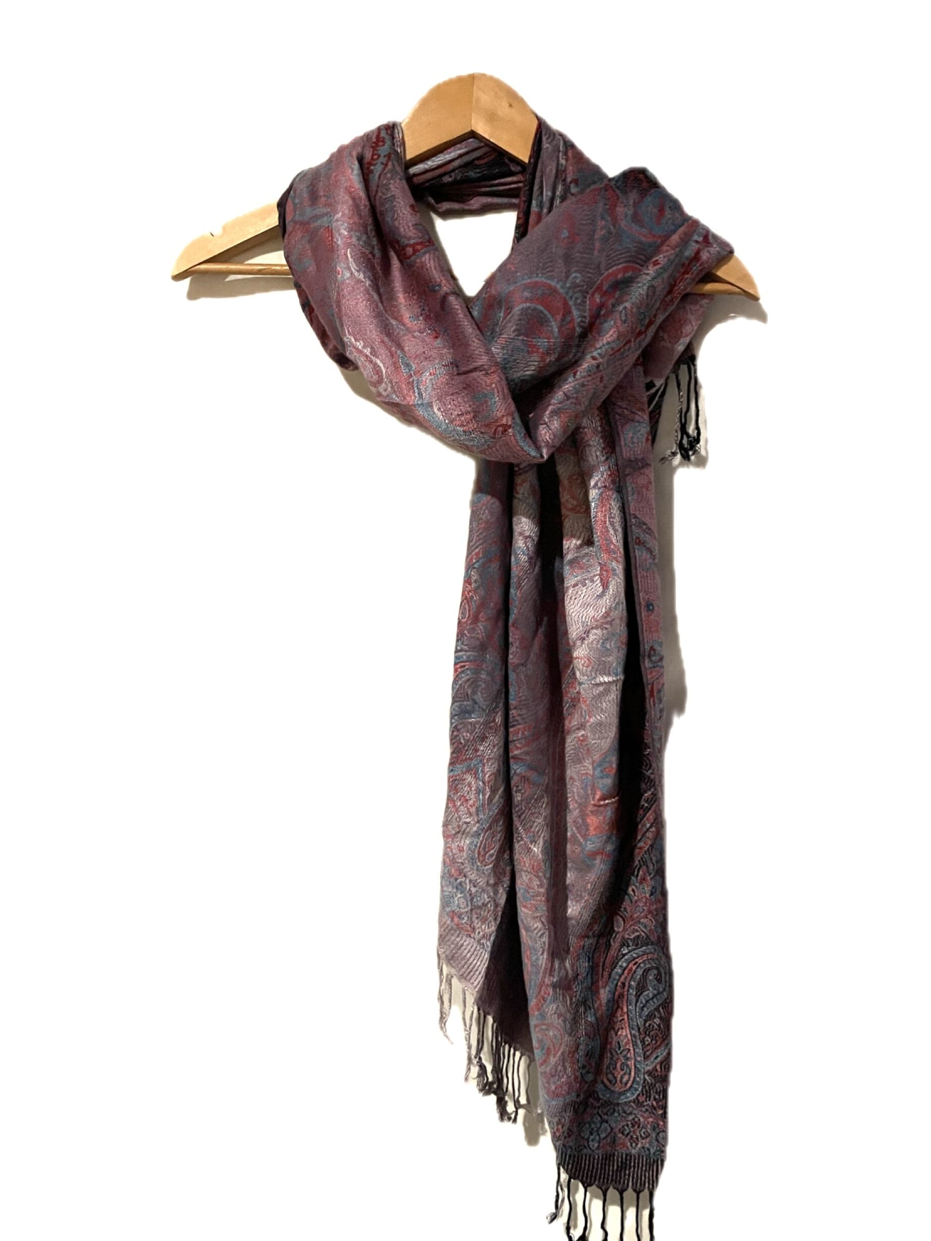 新品 貴重 ヤクウール 大判ヒマラヤショール リバーシブル ペイズリー　手作り 新品 貴重 ヤクウール 大判ヒマラヤショール リバーシブル