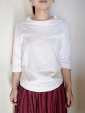 homspun (ホームスパン)天竺Tシャツ 七分袖