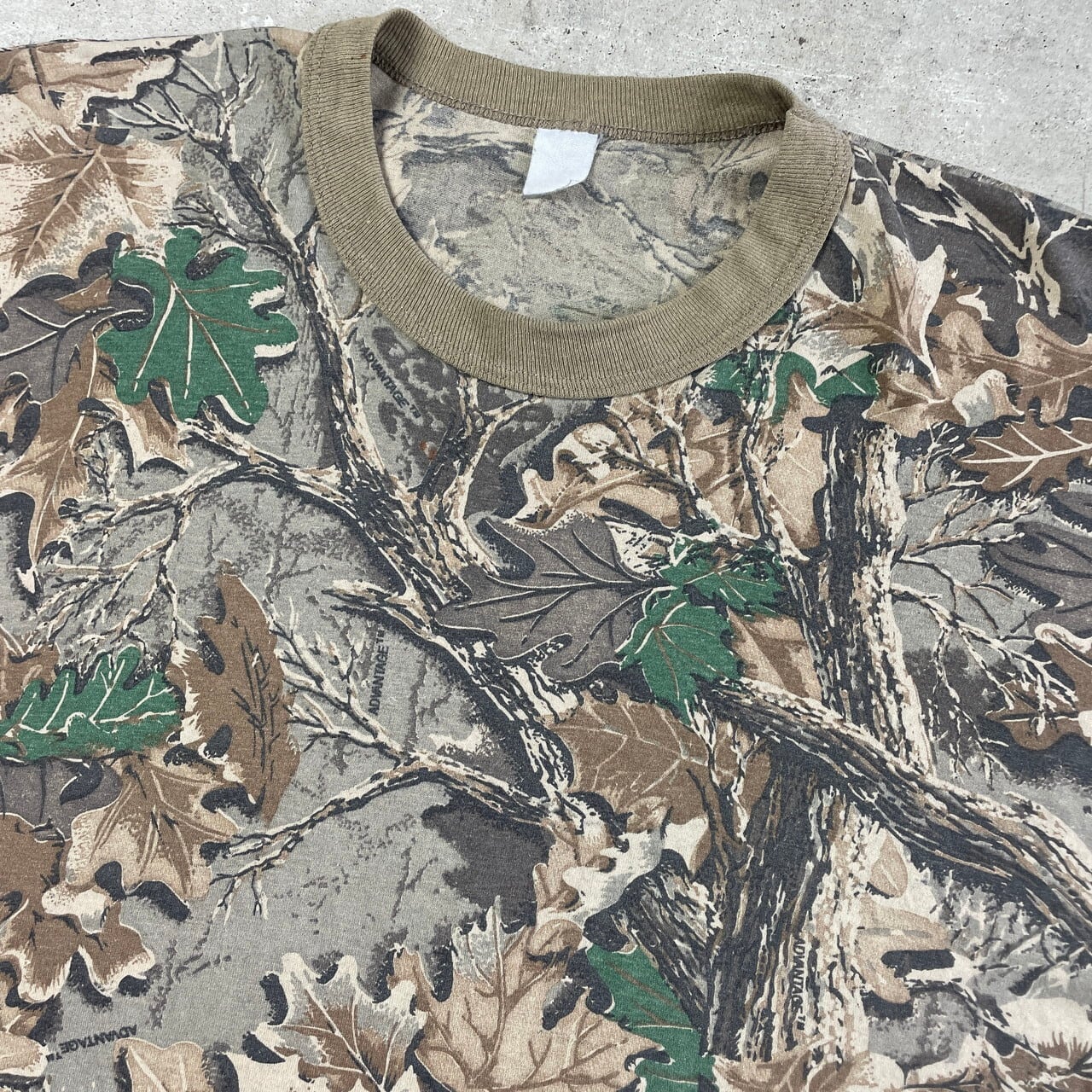 ADVANTAGE ヴィンテージ リアルツリーカモ 総柄 プリントTシャツ 