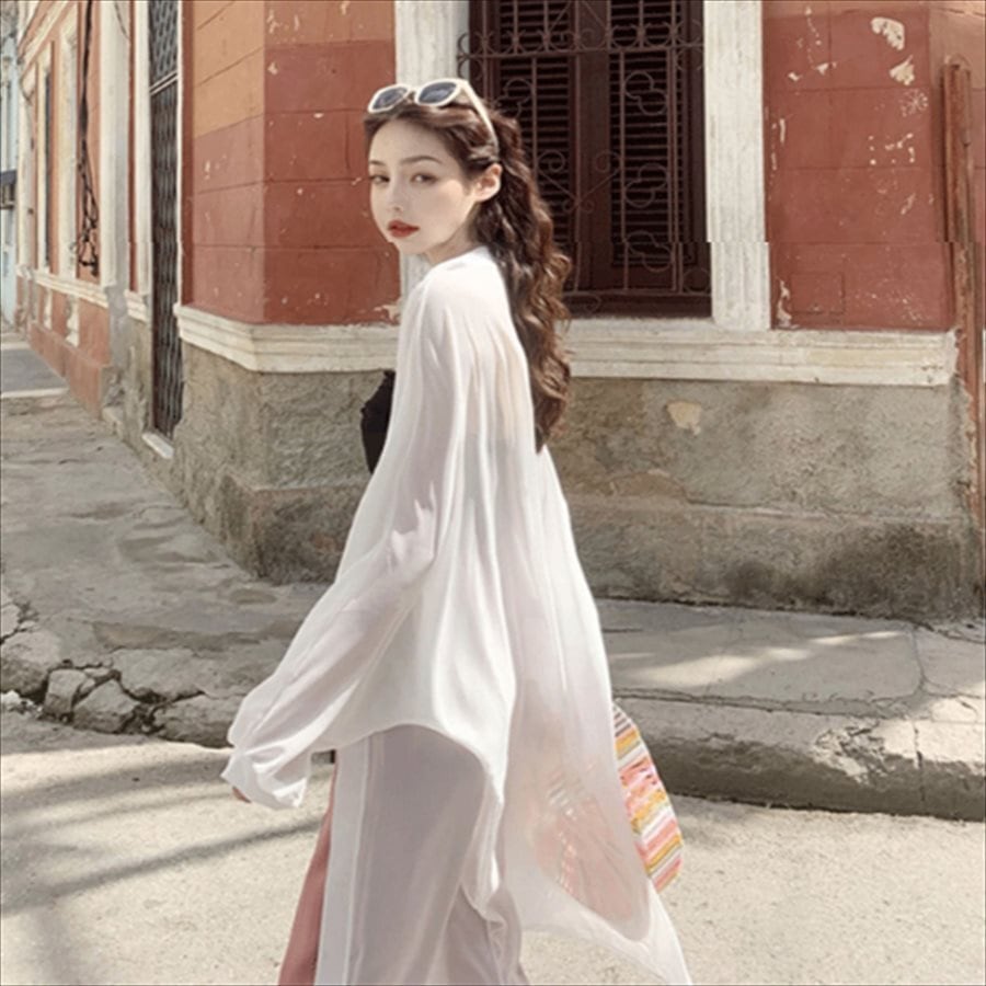 ドット シャーリング ワンピース フレアワンピース ロング ロング丈