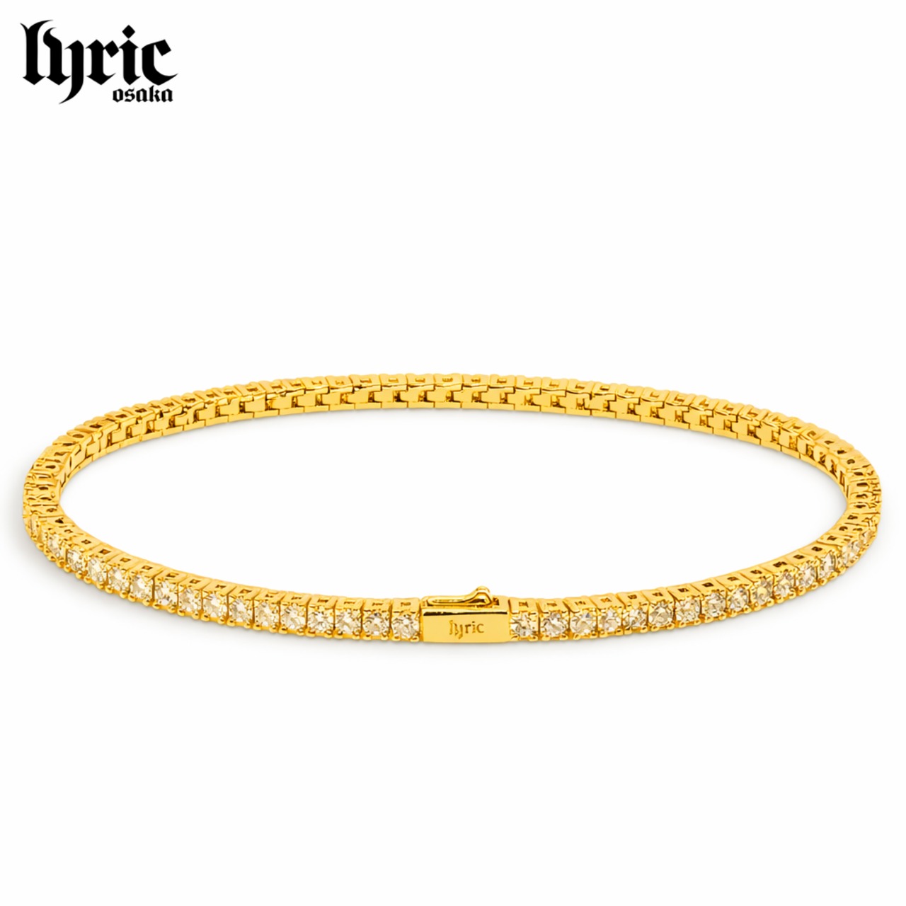 2mm 18cm luxury tennis bracelet gold