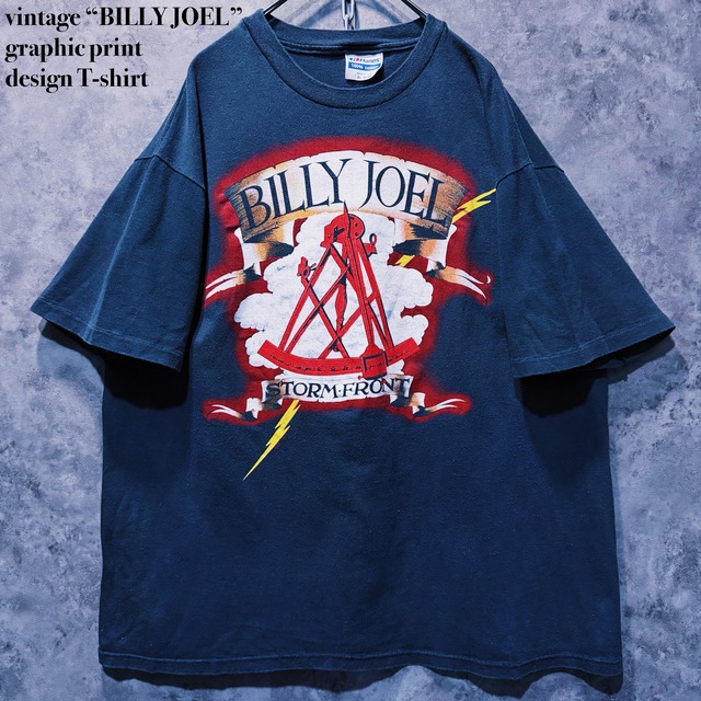 【 doppio】vintage “BILLY JOEL” graphic print design T-shirt
