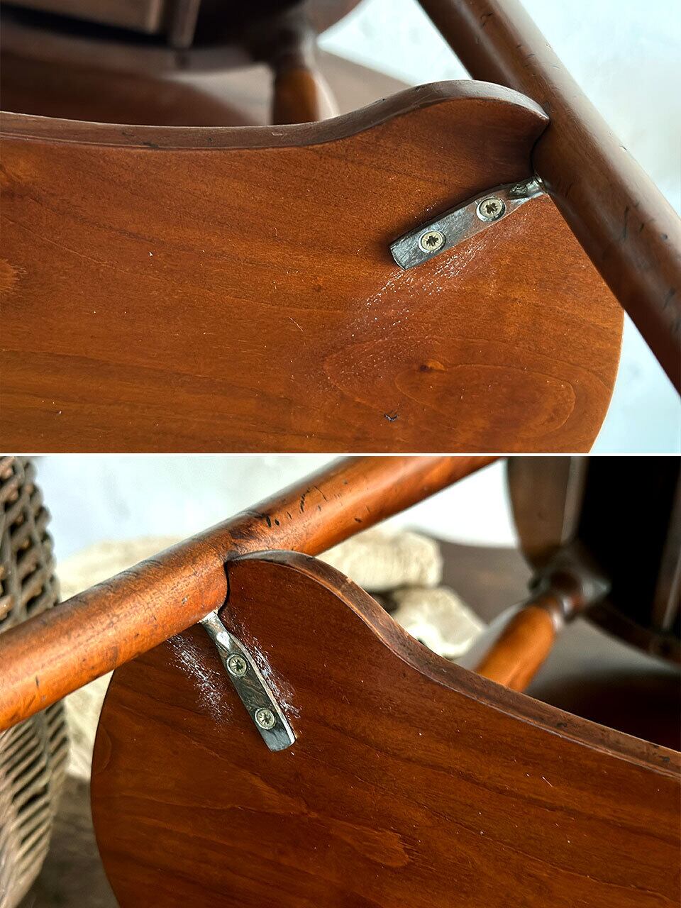 木製引き出し付き キドニーサイドテーブル 豆型テーブル | Brocante de