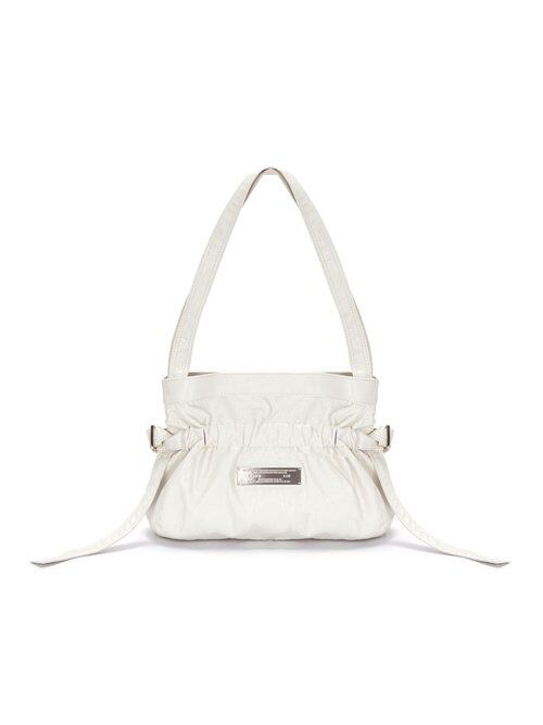 MATIN KIM] FAUX LEATHER SEASHELL MINI BAG IN IVORY | もごつ