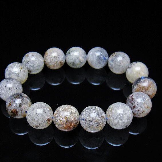 ホワイトガーデンファントムクォーツ ブレスレット 15mm 一点物 メール便可 [M便 1/10] 111-42500