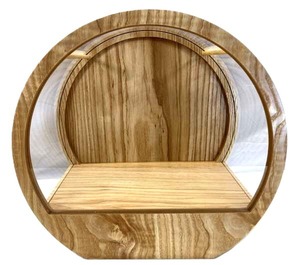 ケースのみ 6261  E321 たもナチュラル　30丸型前開きアクリルケースのみ　ケース 道具　 五月人形　かぶと　兜飾り　コンパクト　端午の節句　初節句　お祝い　誕生祝い　プレゼント　コンパクト飾り　こどもの日　海外へのお土産　兜　日本文化　日本伝統　日本土産　菖蒲の節句