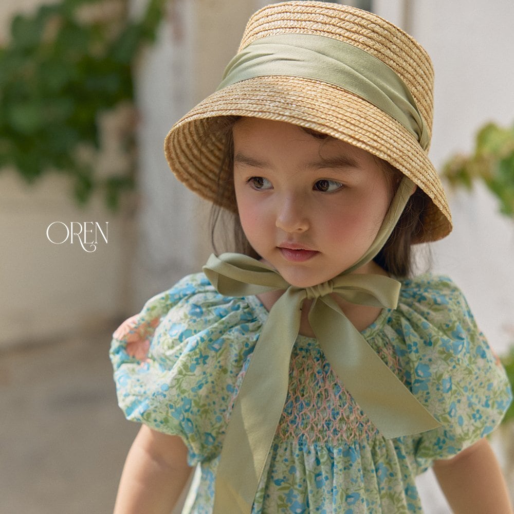 ※お洋服と同梱限定※【6/11〆予約】<OREN> Schuet ribbon strow hat